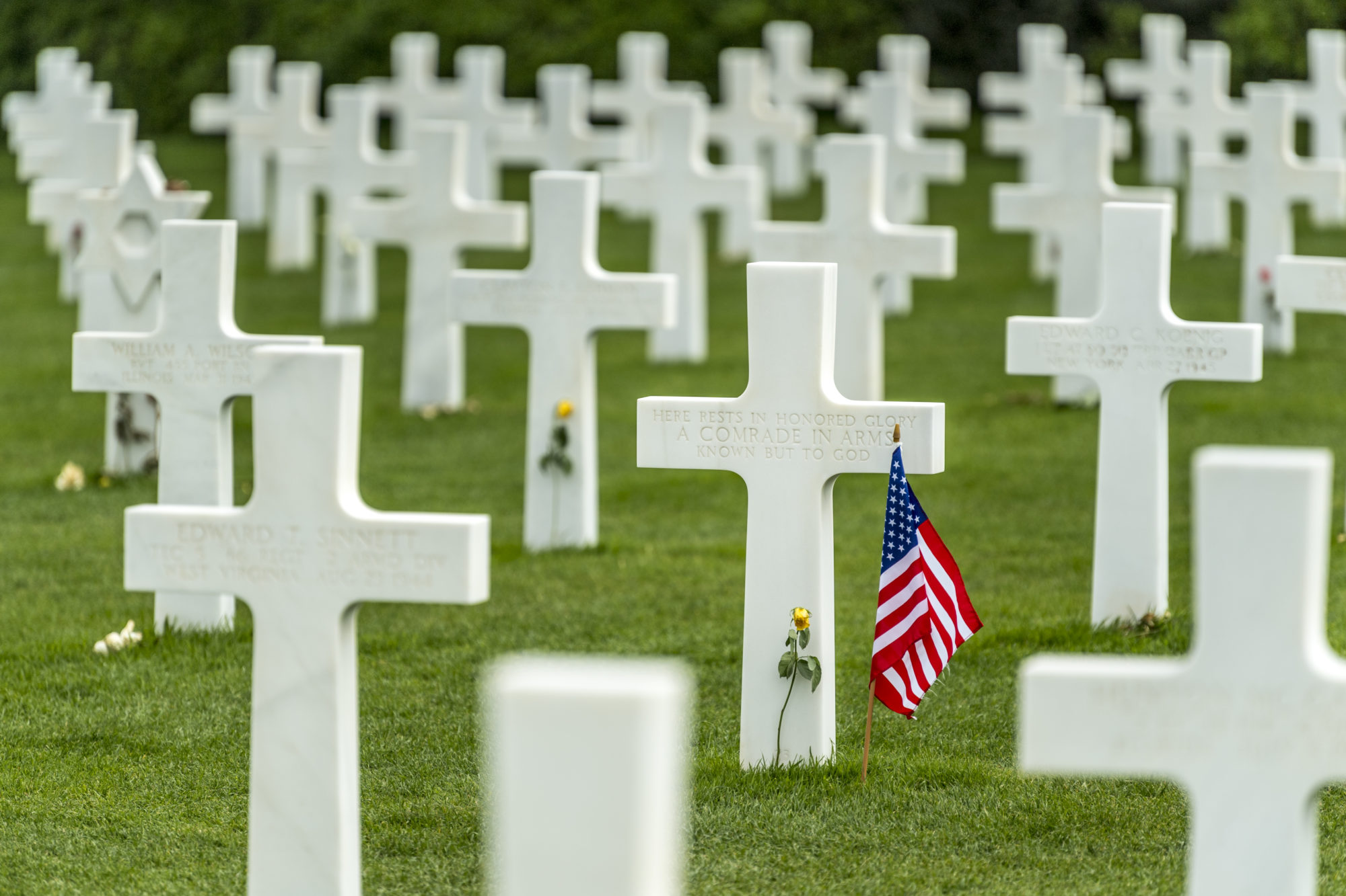 Il cimitero americano presso Omaha Beach